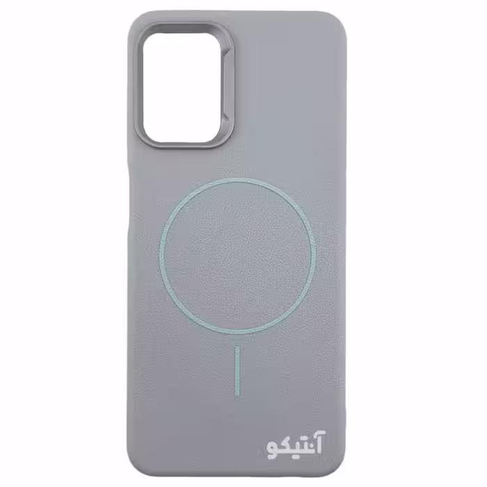 قاب Samsung A13 / A32-5G / A04s مدل TPU لنز متال طرح چرم و مگ سیف-رنگ آبی روشن