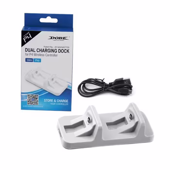 Dobe Dual Charging Dock – White – PS4