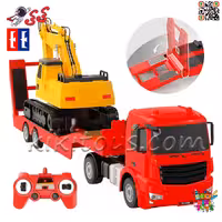ماشین کنترلی تریلی مرسدس بنز Double E مدل E663-003 با بیل مکانیکی و چراغ و صدا – تریلر جداشونده، کنترل 24 گیگاهرتز، مقیاس 1:26