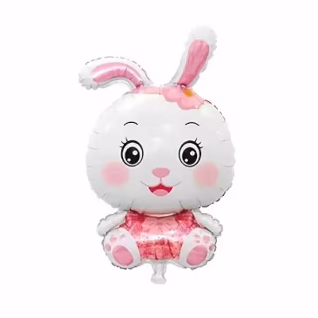 بادکنک فویلی خرگوش صورتی