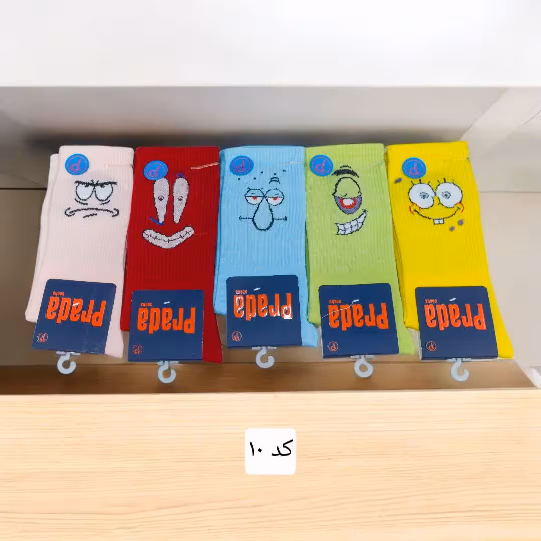 جوراب ساقدار کش انگلیسی فانتزی پنبه ترک کد 10