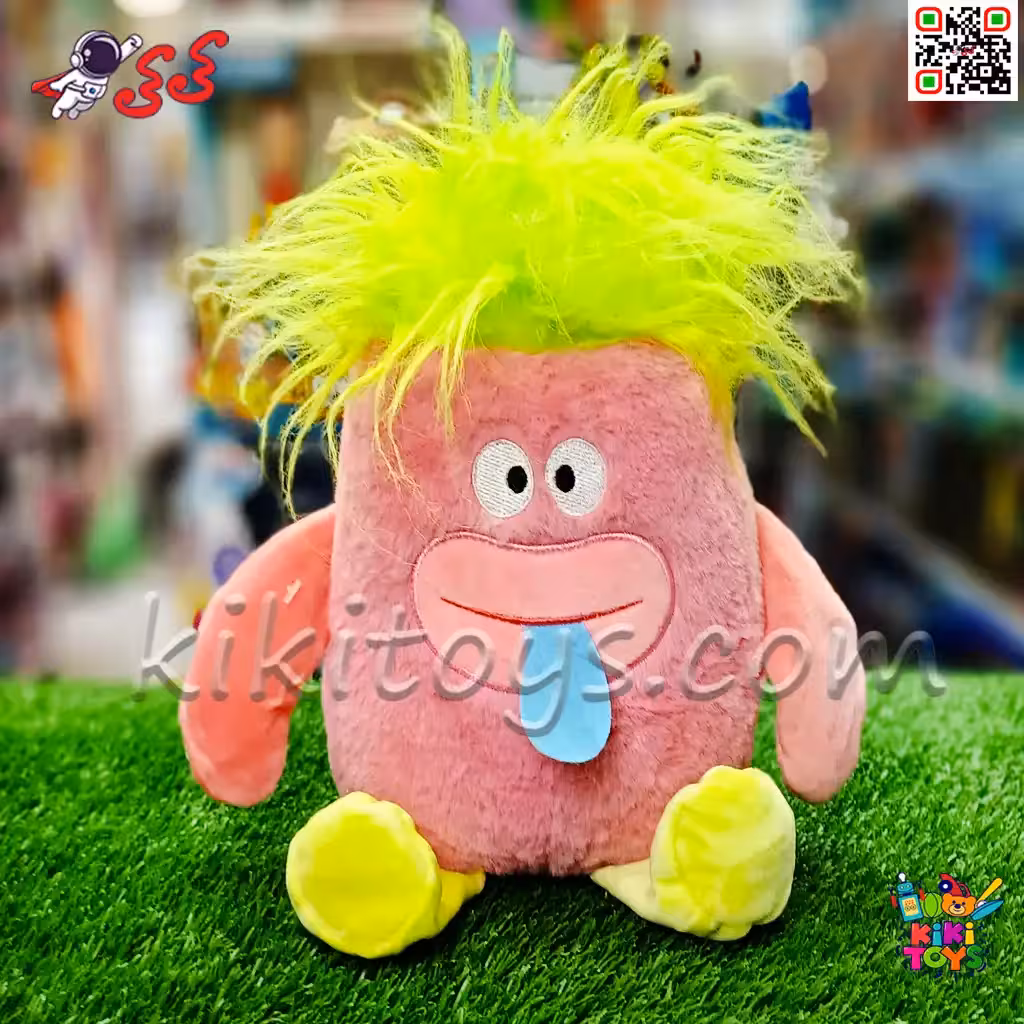 عروسک پولیشی میکروب بامزه با موهای فسفری – نرم، سبک و دوستداشتنی