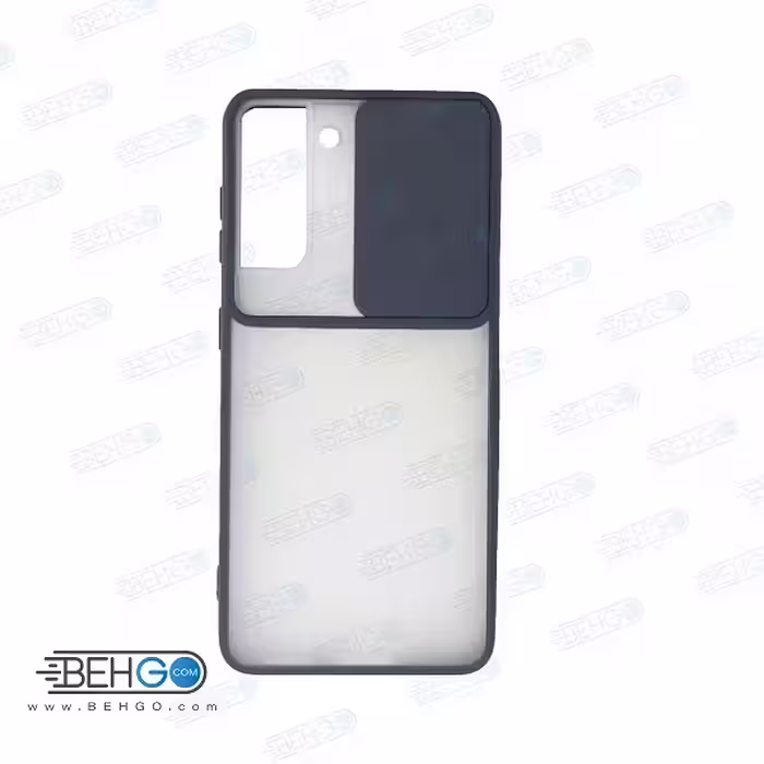 قاب S21 کاور پشت مات محافظ لنزدار کشویی گارد S21 با محافظ لنز دوربین گوشی سامسونگ Lens Slider Case For Samsung S21