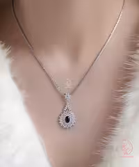 💎نیم ست جواهري یاقوت کبود