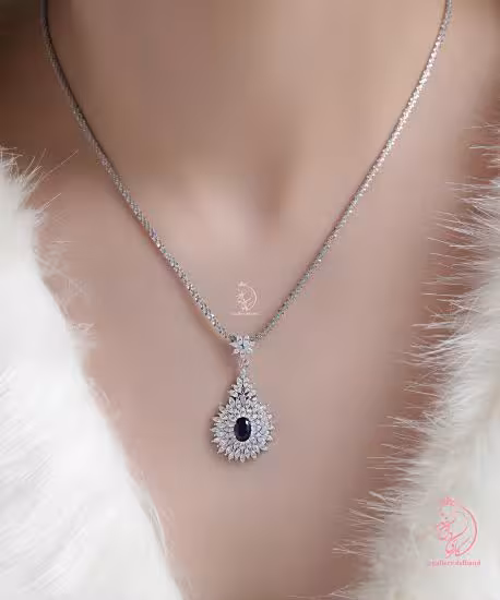 💎نیم ست جواهري یاقوت کبود