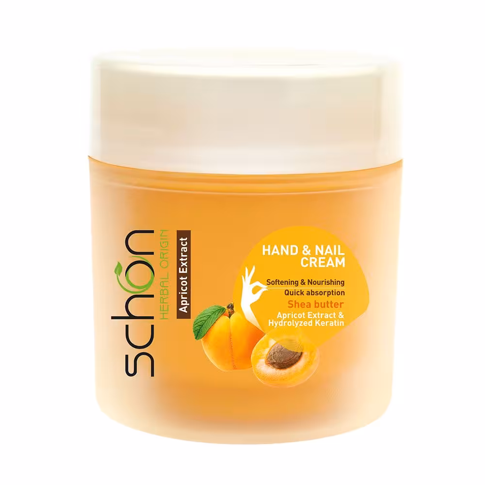 کرم دست و ناخن کاسه ای زردآلو شون