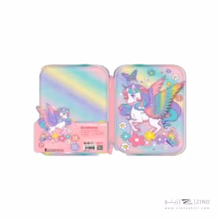 جامدادی تک زیپ هارد باکس وست یونی کورن کدU2109A-4