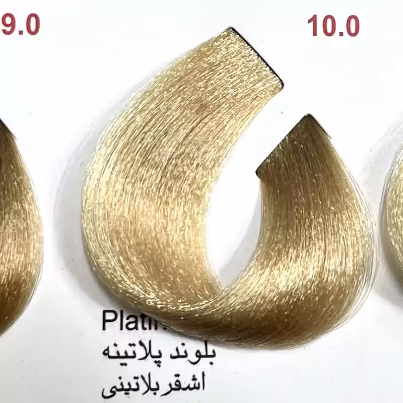 رنگ بلوند پلاتینه10.0 ،رنگ مو کم آمونیاک پیلون و یک عدد اکسیدان | amazonchi