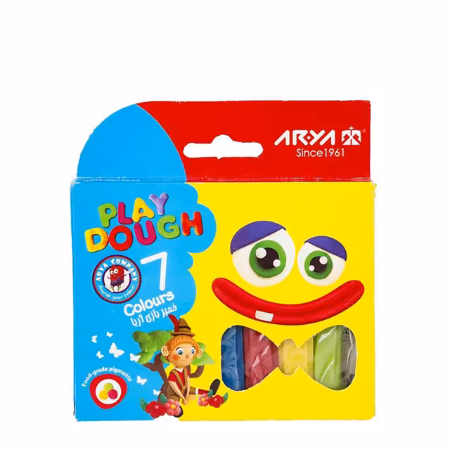 خمیر بازی 7 رنگ آریا مقوایی
