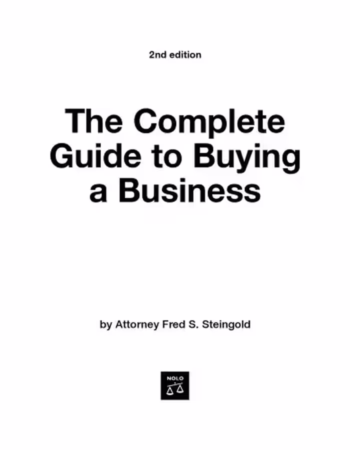 خرید و دانلود نسخه کامل کتاب The Complete Guide to Buying a Business