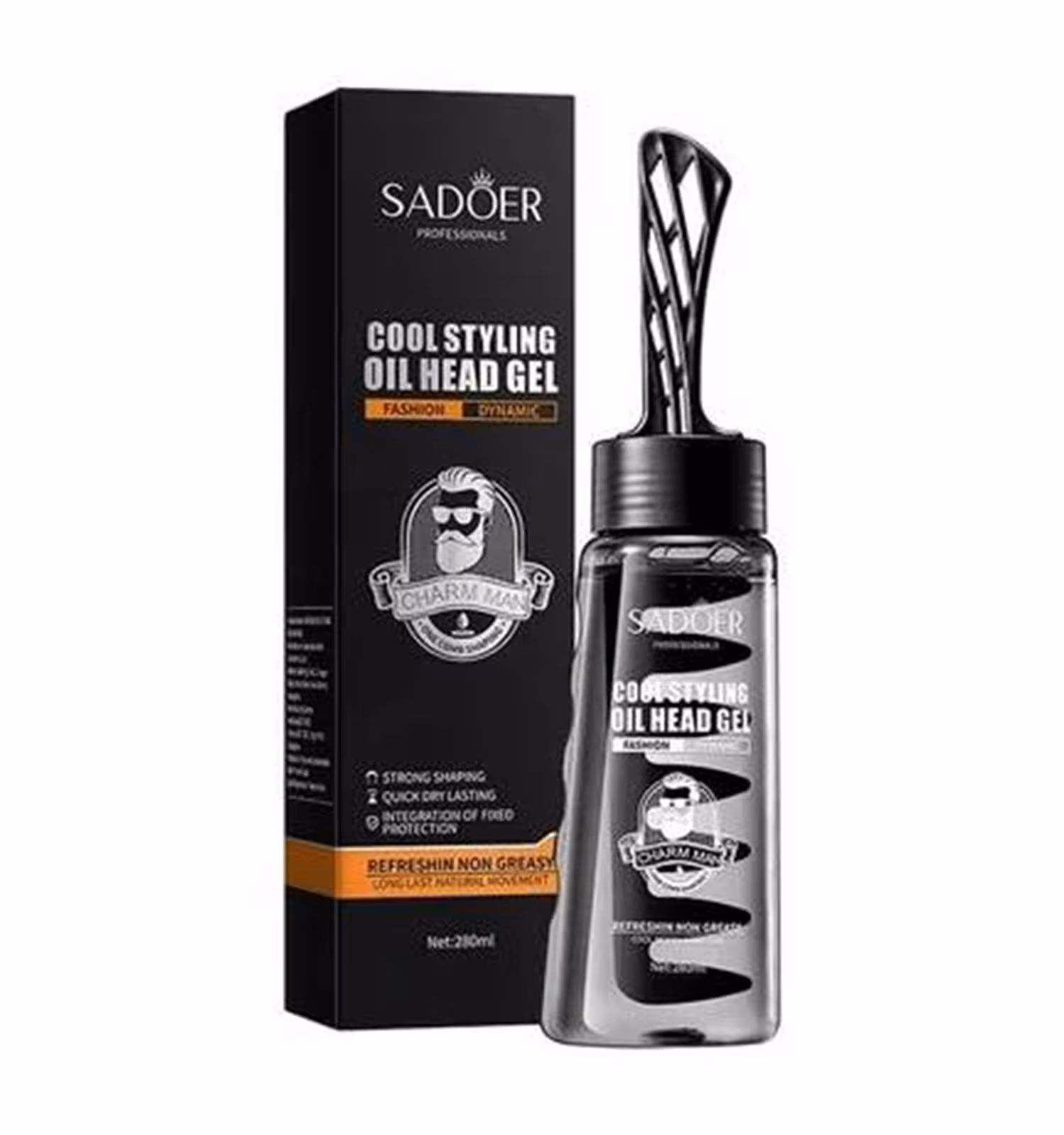 ژل مو تثبیت کننده و حالت دهنده ی مو آقایان حجم 280 گرم COOL STYLING OIL HEAD GEL SADOER