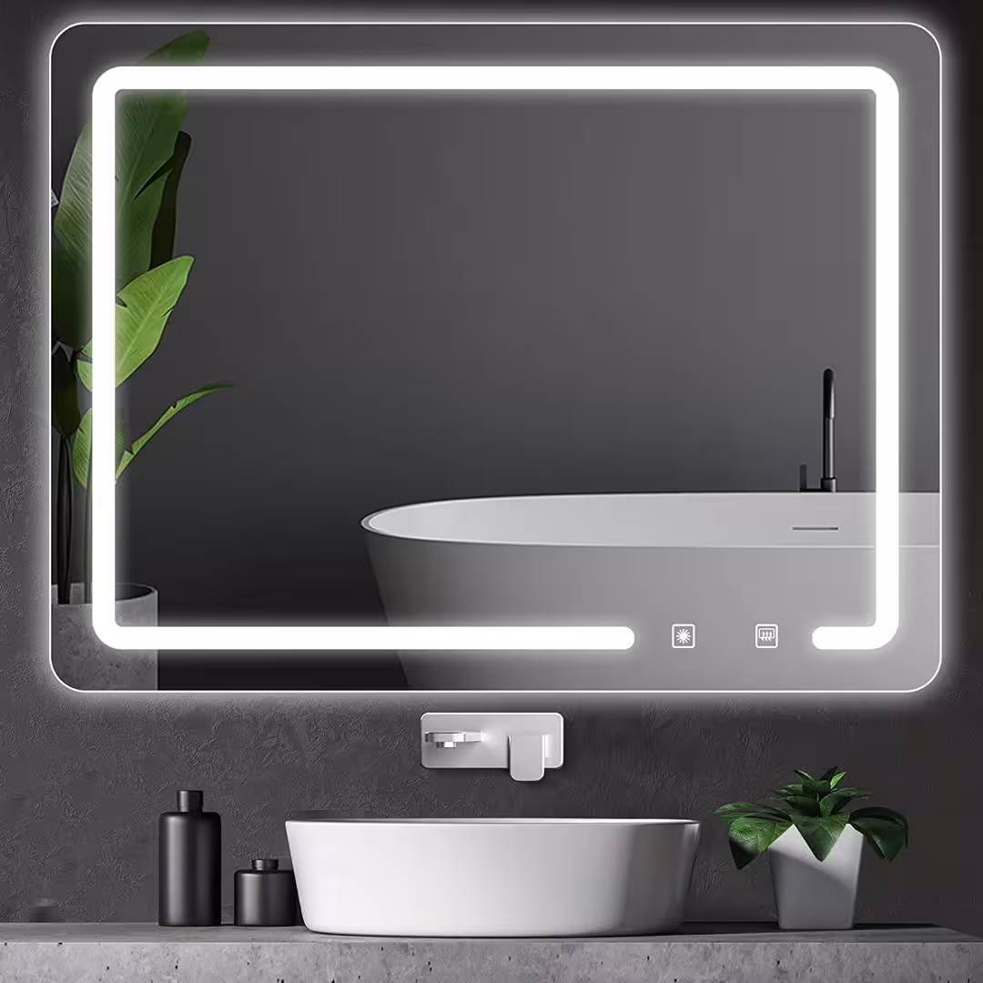 آینه نور دار مستطیل سند بلاست 50x70