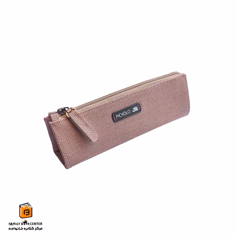 جامدادی تک زیپ چرمی گلبهی پیکولو (Pickolo)