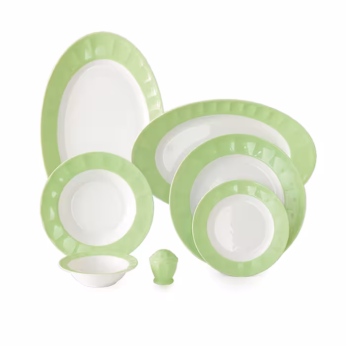 چینی زرین سرویس 6 نفره طرح پاستل سبز