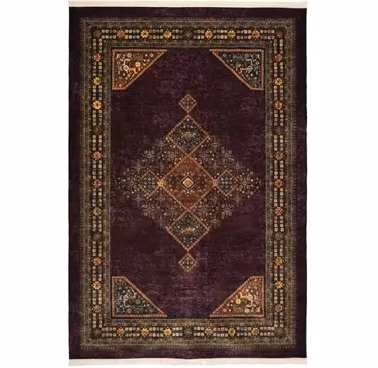 فرش سنتی طرح 100335 زرشکی 1000 شانه