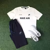 ست تیشرت و شلوارک نایکی سفید کد 118905