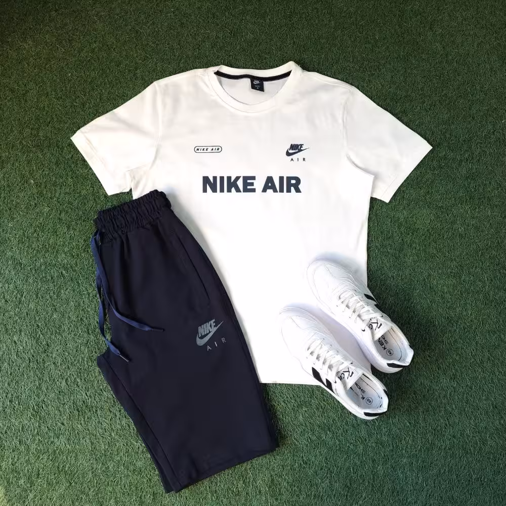 ست تیشرت و شلوارک نایکی سفید کد 118905