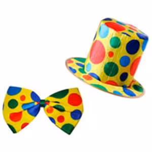 ست کلاه و پاپیون دلقک