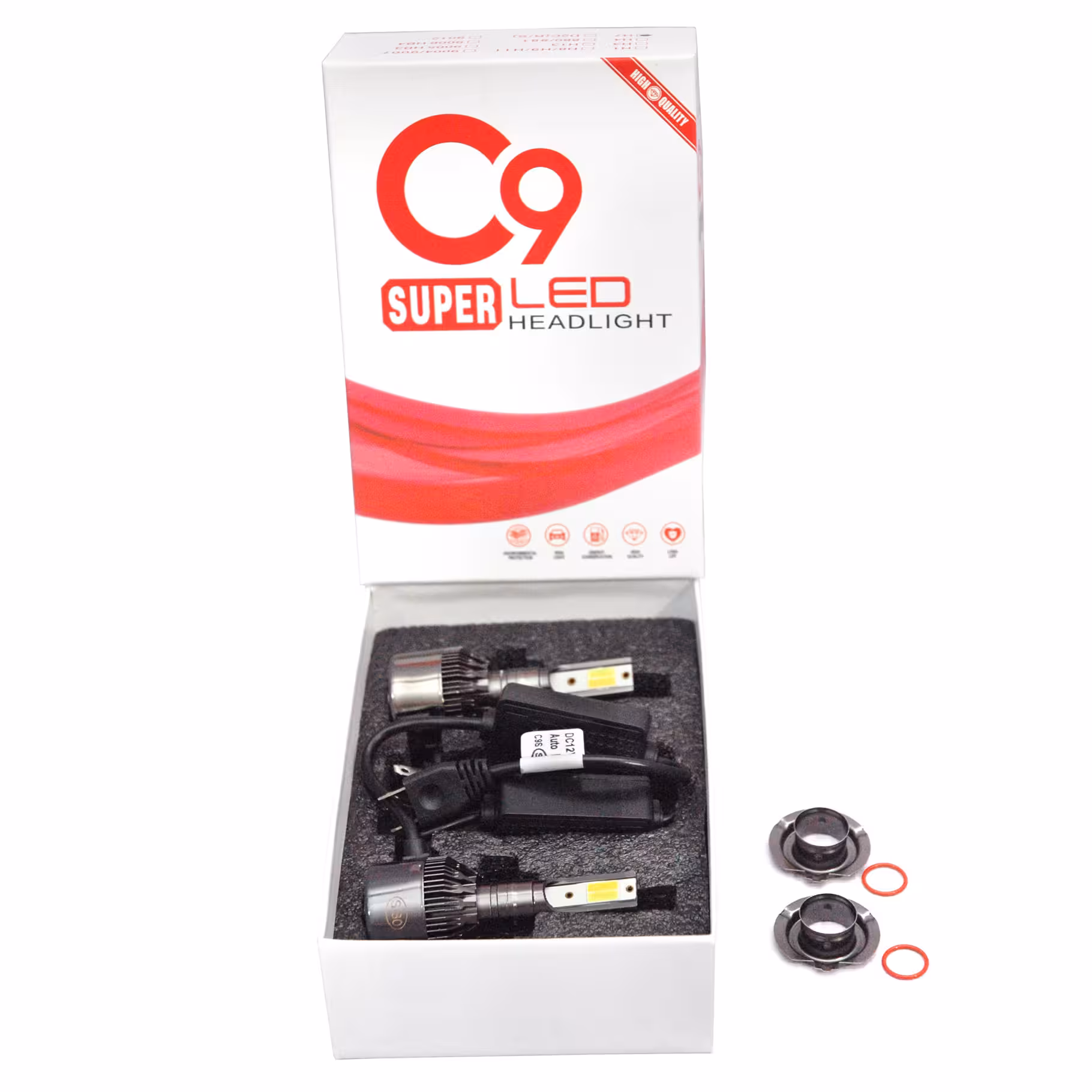 هدلایت سه حالته پایه H7 مدل C9