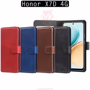 کیف چرم آنر Folio Magnetic Flip Leather Cover | Honor X7D 4G