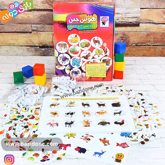 بازی فکری هوش چین 4 تکه سن4تا7 سال/زاغک کد101487