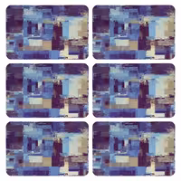 زیربشقابی طرح آبرنگی کد 9290 بسته 6 عددی | کالا مکس