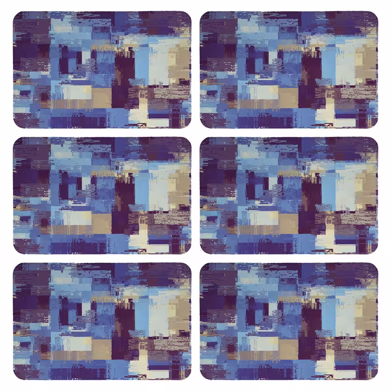 زیربشقابی طرح آبرنگی کد 9290 بسته 6 عددی | کالا مکس