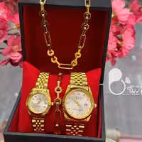 ست ساعت زنانه و مردانه و گردنبند و دستبند