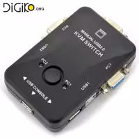 KVM سوئیچ 2 پورت USB دستی به همراه کابل
