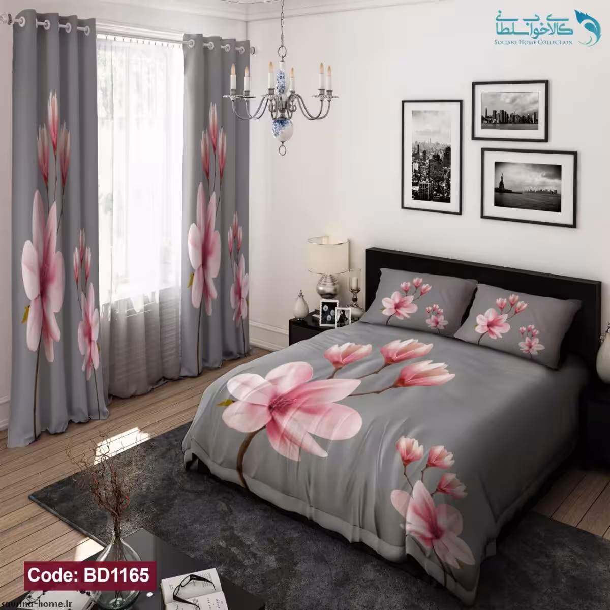 روتختی طرح شکوفه دونفره کد BD1165
