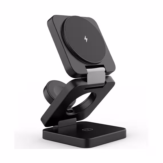 استند و شارژر وایرلس چندگانه پرودو مدل Porodo Multi-Device WIreless Magsafe Charger