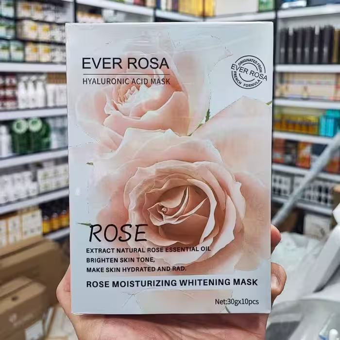 ماسک ورقه ای گل رز  برند  EVER ROSA