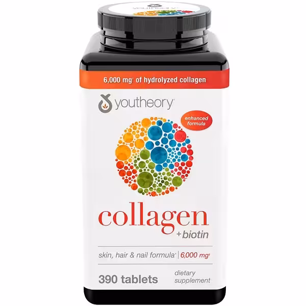 قرص کلاژن ساز یوتئوری مدل Collagen   Biotin بسته 390 عددی