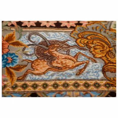 فرش دستبافت شش متری مدل چله و گل کد h1112 یک جفت