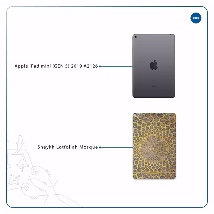برچسب پوششی ماهوت مدل Iran-Tile2 مناسب برای تبلت اپل iPad mini (GEN 5) 2019 A2126