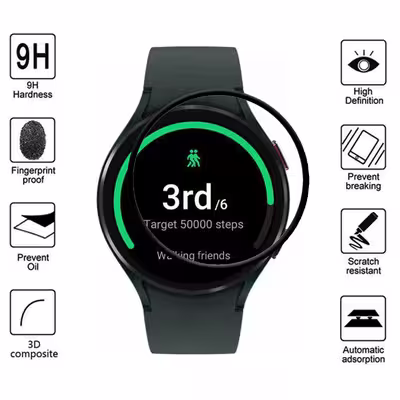 محافظ صفحه نمایش گودزیلا مدل GS-MLS مناسب برای ساعت هوشمند سامسونگ Watch 4 44mm به همراه بند
