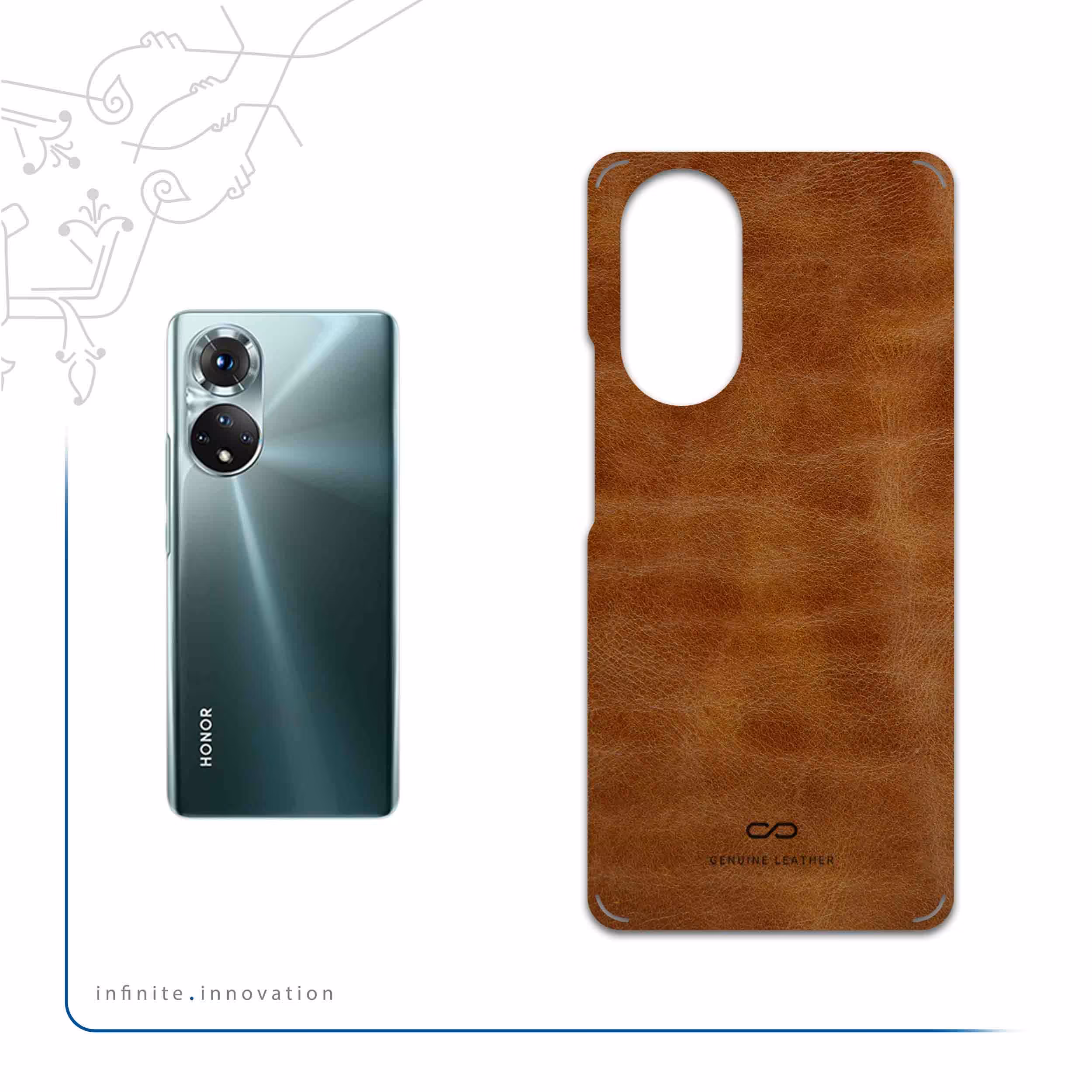 برچسب پوششی ماهوت مدل Buffalo-Leather مناسب برای گوشی موبایل آنر 50