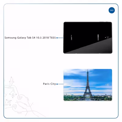 برچسب پوششی ماهوت مدل Paris City مناسب برای تبلت سامسونگ Galaxy Tab S4 10.5 2018 T835