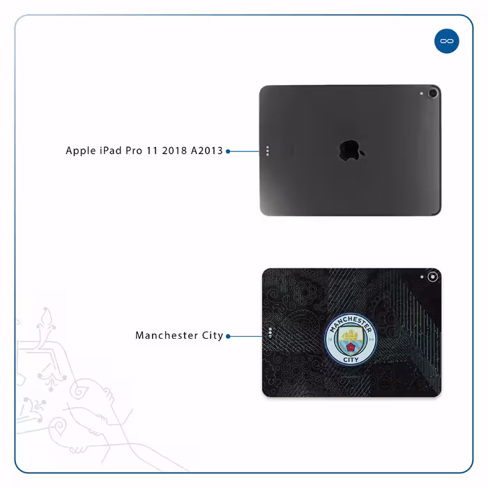 برچسب پوششی ماهوت مدل Manchester-City مناسب برای تبلت اپل iPad Pro 11 2018 A2013