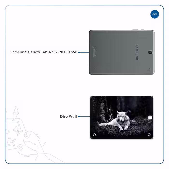 برچسب پوششی ماهوت مدل Dire Wolf مناسب برای تبلت سامسونگ Galaxy Tab A 9.7 2015 T550