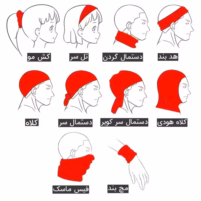 دستمال سر و گردن مدل خط خطی