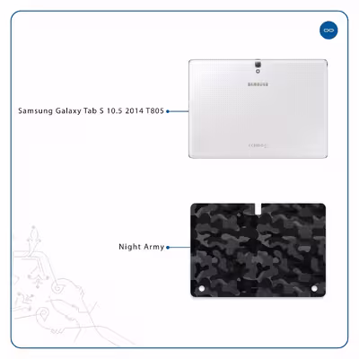 برچسب پوششی ماهوت مدل Night-Army مناسب برای تبلت سامسونگ Galaxy Tab S 10.5 2014 T805