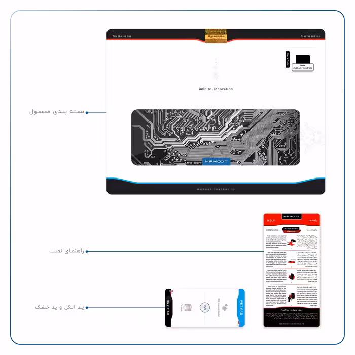 برچسب پوششی ماهوت مدل Black Printed Circuit Board مناسب برای تبلت اپل iPad Pro 9.7 2016 A1675