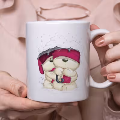 ماگ طرح زمستانی مدل خرس