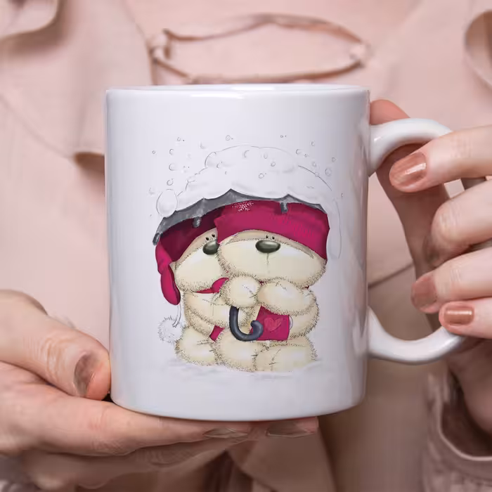 ماگ طرح زمستانی مدل خرس