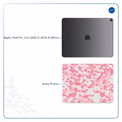 برچسب پوششی ماهوت مدل Army-Pink مناسب برای تبلت اپل iPad Pro 12.9 (GEN 3) 2018 A1895
