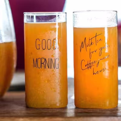 ماگ مدل Good Morning و Milk Tea بسته دو عددی