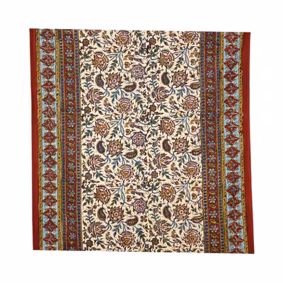 رومیزی قلمکار صدر مدل چلوار طرح گلدانی کد 180