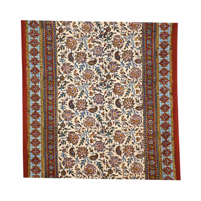 رومیزی قلمکار صدر مدل چلوار طرح گلدانی کد 180