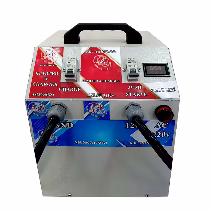 استارتر و شارژر باتری خودرو صنعتی مدل Asl-9000